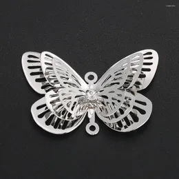 Decorative Figurines 2PCS 3D Butterfly Rhinestones DIY Personality Wind Chimes Crystal Accessories Home Decor Hanging Garden Bird Repellent
