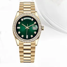 Mens Moissanite Watch for Automatic Movement Watches Designer Dial Green Watches Women Diamond Watches Stainless Strap Strap Luxury Watch Montre Luxe