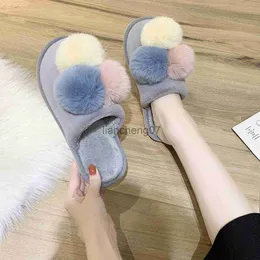 슬리퍼 겨울 여자 신발 실내 집면 슬리퍼 실내 가정 따뜻한 비 슬립 바오토 플러스 Zapatos Para Mujeres x0916