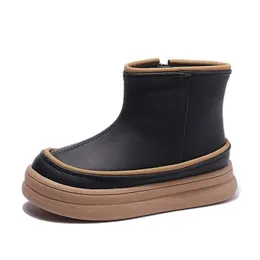 Sneakers barn korta stövlar pojkar brittisk stil vinter höst flickor mode hög topp barn anti slip anti kick casual skor 230918