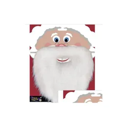 Other Event Party Supplies Christmas Santa White Fake Beard Mustache Whiskers Uni Fancy Dress Xmas Cosplay Accessory Stage Performance Dhevd