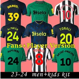 2023 24 Nufc Bruno G. ISAK Camisas de futebol Shearer Trippier Wilson Saint-Maximin Fãs Jogador United Football Shirt Kids Kit até 4XL ISAK # 14