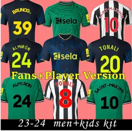 2023 24 Nufc Bruno G. Isak Soccer Jerseys Shearer Trippier Wilson Saint-Maximinファンのユナイテッドフットボールシャツキッズキットまで4xl isak＃14