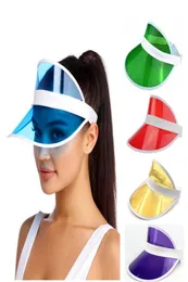 Sonnenhut Sommer Unisex Kinder Outdoor Transparent PVC Leer Zylinder UV Visier Mode für Party9605234