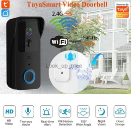 Komórki drzwi inteligentne bezprzewodowe wideo do drzwi Digital Visual Intercom Waterproof Electronic Guard 1080p Home Security Camera 2.4G /5G WiFi HKD230918