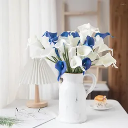 Decorative Flowers PU Mini Calla Imitation Flower And Artificial Wholesale Wedding Handheld Home Decoration