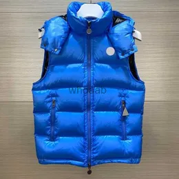 Coletes masculinos 23ssdesigner mens coletes jaqueta com capuz inverno puffer colete casacos bordado crachá quente outerwear jaquetas de etiqueta completa hkd230918