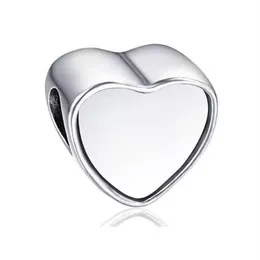 Sublimation coeur blanc charmes po perle charme en métal pour la Saint-Valentin cadeau transfert impression consommables 10 pièces lot 210720336f