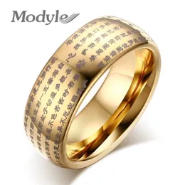 Anello solitario Modyle 2023 Nuova cupola buddista color oro per uomo donna 8 mm carburo di tungsteno 230918