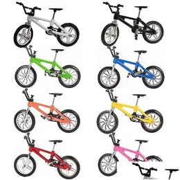 Diecast Model Cars 118 Creative Mini Bicycle Models Toy Finger Toys Simation Metal Mountain Bike Home Decorations Desk Ornaments Party Dhsjm