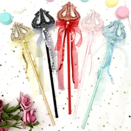 Halloween Magic Wand With Sequins Tassel Party Dress-up Costume Scepter Role Play Birthday Holiday Children Gift Demon Triangle Fork