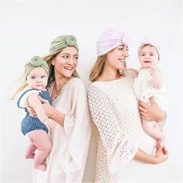 Mützen Hüte Mama und Baby Baumwollhut Donut Säugling Kinder Weiche Mütze Bebe Ball Turban Frauen Neugeborene Kopftuch Eltern-Kind-Drop-Liefermatte Dhebb