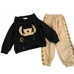 Baby Boys Girls Stribled Clothing Crities Kids Disual Sportsuituits Cotton Children Sportswear Pullover+Pants 2PCS Set100cm-160cm B12