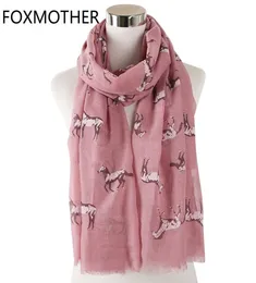 Foxmother جديد أزياء خفيفة الوزن اللون الرمادي الرمادي الجري ووشن الحصان طباعة أوشن السيدات فولارد Femme Y2010079185254