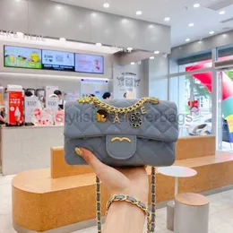 Tote bag luxury bag Small Fragrant Wind Chain Letter Hanger Emblem Chain Bag Square Fat Chain Crossbody Bag Small Square Bag