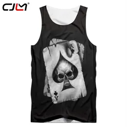 CJLM Men Tank Tops Black Cool Print Skull Poker 3D Vest Hombre Hip Hop Punk Style Crewneck Sleeveless Shirts Undershirts 5XL268T