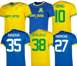 23-24 Mamelodi Sundowns Home Away Soccer Jersey Anpassad thailändsk kvalitet 10 Sirino 8 Zungu 7 Nkunku 4 Mokoena 11 Allende 13 Boutouil Kingcaps Design Your Own Football Wear