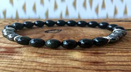 Mg0338 2019 novo design pulseira de energia masculina preto ônix hematita pulseira construção de limites pessoais bracelet3908202