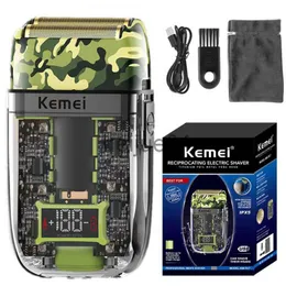 Electric Shavers Kemei Hair Beard Electric Shaver For Men Wet Dry Facial Electric Razor Bald Head Shaving Machine Rechargeable barber tool shaper x0918