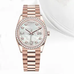 Luxury Watch for Women Diamond Watch Automatic Watch Reloj Hombre 2813 Movement Calender Wristwatch 36 mm rostfritt stål Strap Montre de Luxe