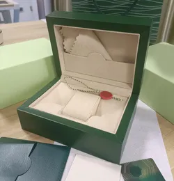 Дизайнерские коробки для мужских часов Rol высокого качества Mystery зеленые коробки бумажный пакет сертификат деревянные часы men039s оригинальный подарок acce2713646
