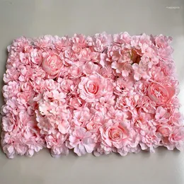 Dekorativa blommor 40 60 cm Artificial Flower Row Pink Hydrangea Wall Wedding Home Decoration Silk Plant Fake Flores Artificiales