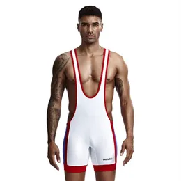 Modeladores de corpo masculino Wrestling Singlet Homens Bodysuit Sexy Mens Undershirt Lingerie Macacões Bodywear266S