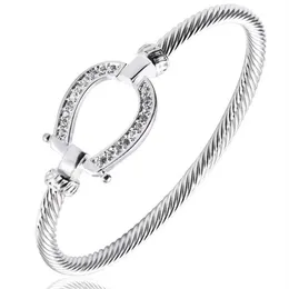 Luckyshine 6 Stück einzigartige antike weiße Zirkonia 925 Sterling Silber offene Armreifen Russland Australien USA Armreifen Armbänder Jewelr1744