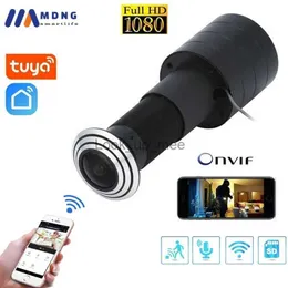 Campainhas Tuya Smart Life Video Peephole Câmera Wifi Detecção de movimento Visualizador de porta de vídeo sem fio Câmera ocular Proteção de segurança doméstica HKD230918