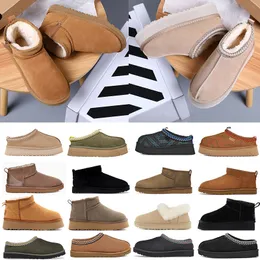 Австралийские женские ботинки, дизайнерские тапочки Tasman, Tazz горчичное семя, классические ультра мини-зимние ботинки на платформе, туфли из овчины, меховые замшевые угги, мужские зимние ботильоны