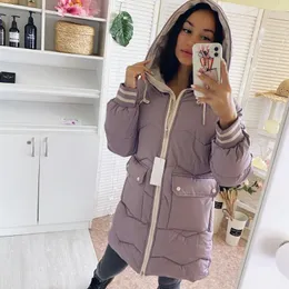 Women's Down Winter Midlong Women Jacket 2023 Casual Thick Warm Hooded Parkas Jackets Female Pocket Sintepon Snow Coats S-3XL