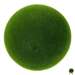Flores decorativas verde musgo decoração bolas artificiais espuma falsa artesanato plantas tigelas internas