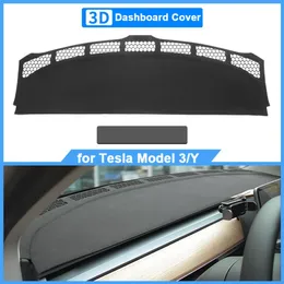 For Tesla Model 3 Y Dashboard Protection Cover Non-slip Sun Shade Dash Board Mats Nubuck Leather Sunshade Pads Car Interior Access217g