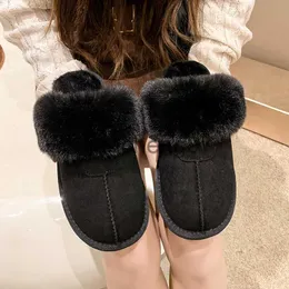 Kapcia 2022 Kapcie wełniane buty damskie domowe zagęszczone gęste owczarek i wełniane jedna antiskid w ciąży ciepłe koreańskie bawełniane kapcie x0916