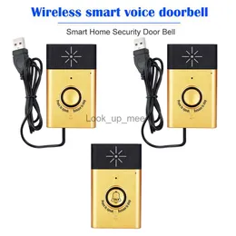 Doorbells Wireless Voice Intercom Doorbell 2-way Talk Monitor with 1*Outdoor Unit Button 1* Indoor Unit Receiver Smart Home Security Door HKD230918