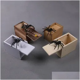 Party Favor Shocking Scary Prank Stuff Scare Box Halloween Decoration Harmless Wooden Surprise Toys April-Fools Day Gift 1Pcs Drop Del Dh4Cj
