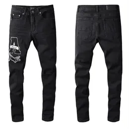 Jeans Designer Heren lichte broek Blauw Effen Casual Zomer Dunne broek Plaid Normale broek Nieuwste lijst in mode denim Hip Hop Moto208G