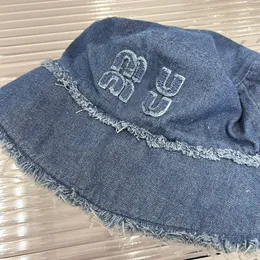 Toptan m iu yeni Japonca mektup şapka çiğ kenar yıkanmış denim vintage sıkıntılı sevimli çok yönlü dört sezon balıkçı şapkası