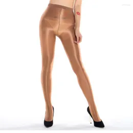 Calzini da donna Collant lucidi Collant elastici Shinning Glitter per collant sexy Calze di nylon da donna opache Femme