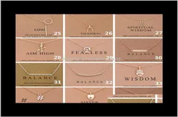 Pendants 38 Style Dogeared Choker Necklaces With Card Love Heart Elephant Pearl Circle Pendant Necklace Gold Plated Chai9583475