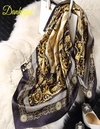 DANKEYISI Sciarpe estive di marca Donna 100 Sciarpa di seta Sciarpe Scialle Hijab Grande piazza 9090 cm5054580