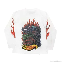 Tasarımcı Moda Giyim Erkek Sweatshirts Hoodies Travi Scotts Haddeleme Yüksek Baskılı Pamuk Tişört