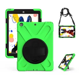Tablet Cases For iPad 2 3 4 With 360 Degree Rotation Kickstand Without Pencil Holder Design Shockproof Anti Fall Protective Cover Shoulder Hand Strap