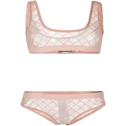 Set reggiseno sexy da donna ricamo lettera intimo firmato europeo americano lingerie set intimo in pizzo trasparente di alta qualità Pa201W