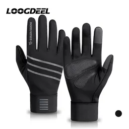 Sports Gloves LOOGDEEL Running Gloves Women Men Warm Anti-slip Wear-resistan Touch Screen Waterproof Windproof Cycling Jogging Running Gloves 230918