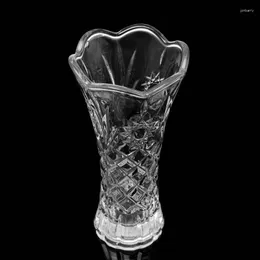 Vaser 2014 Transparent Crystal Glass Vase Flower Holder Dekorativa smycken Hydroponic 46007