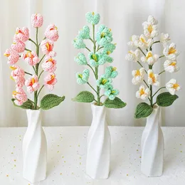 Dekorativa blommor 30 cm virkade lila gren Artificial Home Decor Simulation Flores White Room Decoration Mariage Bröllopsarrangemang