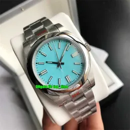 Automatic Rolaxes Watch Clean Automatic Styles High Quality Watches 904L 124300 41mm 8215 Mens Sapphire Turquoise Blue Dial Stainless L