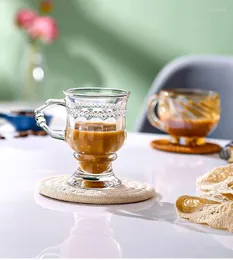 Чашки для чая, термостойкая толстая стеклянная чашка, роскошная чайная чашка в европейском стиле, кружка для здорового напитка, кружки
