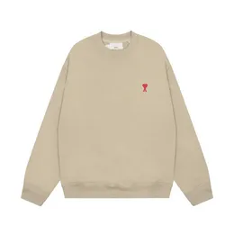 デザイナーAmis Men'sパーカーChaopai Macaron Love Small Embroidery Round Neck Men and Women for Men and Womenカップル同じスタイルの長袖セーター122